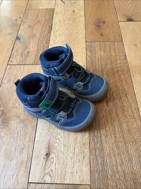 Mishansha Navy and Green Kids' High-Top Boots